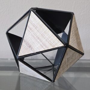 Geometric Metal and Wood Decor